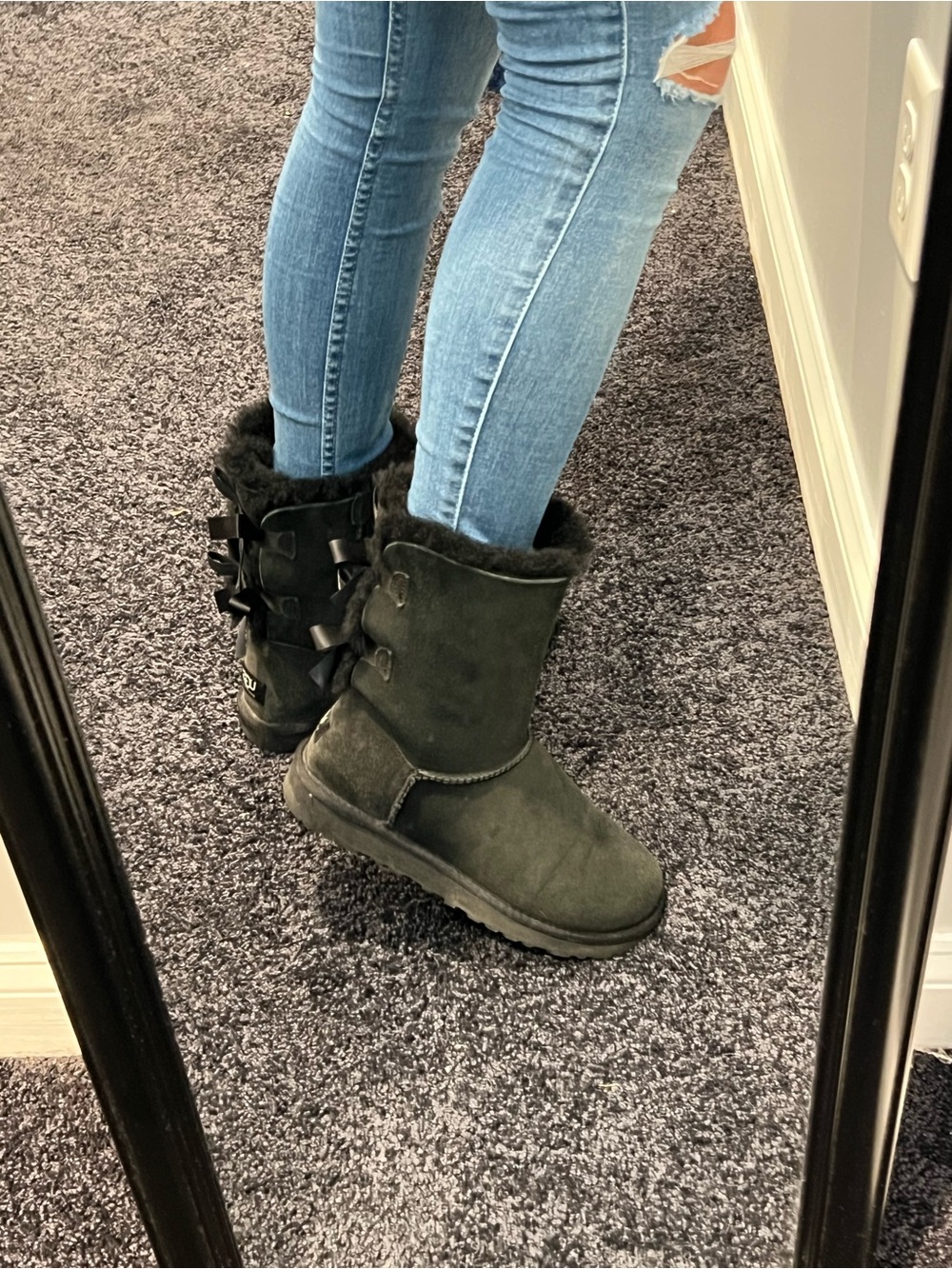 Black Bailey Bow Uggs